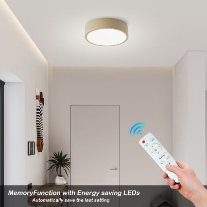 Brilagi - LED himmennettävä kattovalaisin POOL LED/18W/230V 3000-6000K 20 cm beige + kaukosäädin
