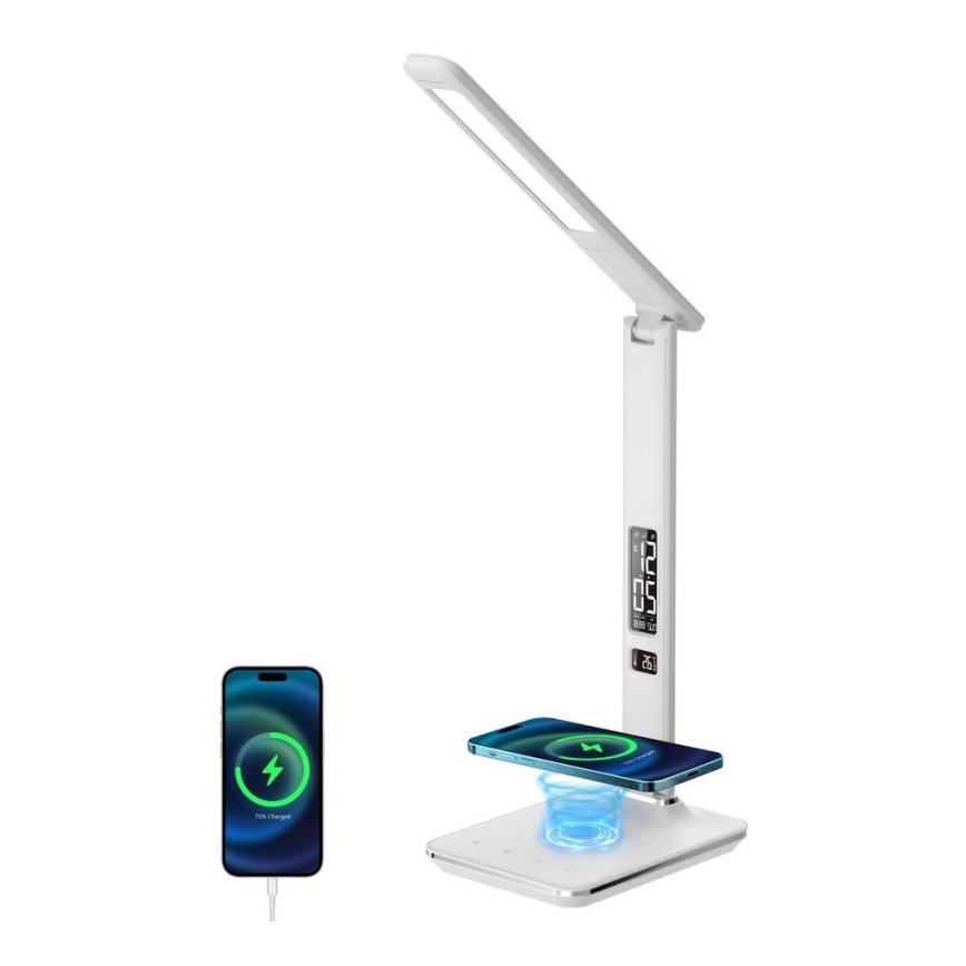 Brilagi - LED Himmennettävä pöytävalaisin langattomalla latauksella REGINA LED/8,5W/230V valkoinen
