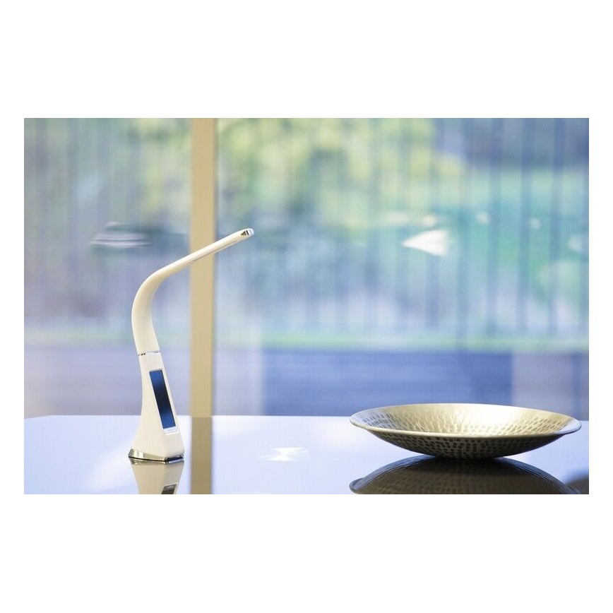 Brilagi - LED Himmennettävä pöytävalaisin näytöllä PELLE LED/7W/230V valkoinen