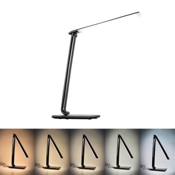Brilagi - LED-himmennettävä pöytävalaisin USB-liitin LED / 12W / 230V musta