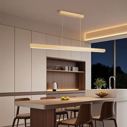 Brilagi - himmennettävä LED-riippuvalaisin vaijerilla OAK SMART LED/30W/230V Wi-Fi Tuya tammi + kaukosäädin
