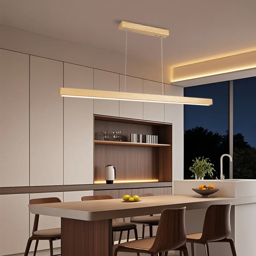 Brilagi - himmennettävä LED-riippuvalaisin vaijerilla OAK SMART LED/30W/230V Wi-Fi Tuya tammi + kaukosäädin