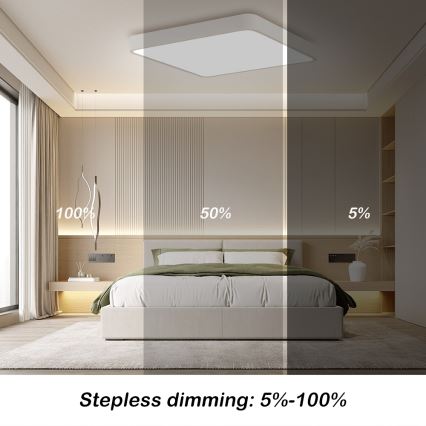 Brilagi - LED himmennettävä kattovalaisin POOL LED/36W/230V 3000-6000K 40x40 cm valkoinen + kaukosäädin
