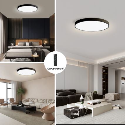 Brilagi - POOL SMART LED himennettävä kattovalaisin LED/180W/230V 3000-6000K halkaisija 120 cm Wi-Fi Tuya musta + kaukosäädin