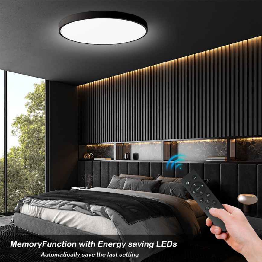Brilagi - POOL SMART LED himennettävä kattovalaisin LED/180W/230V 3000-6000K halkaisija 120 cm Wi-Fi Tuya musta + kaukosäädin