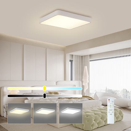 Brilagi - LED himmennettävä kattovalaisin POOL SQUARE LED/36W/230V 3000-6000K 40x40 cm valkoinen + kaukosäädin