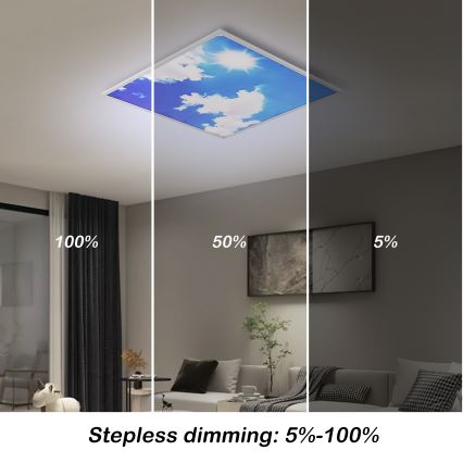 Brilagi - SLIMFRAME himmennettävä LED-kattovalaisin LED/58W/230V 60x60 cm 3000-6000K hopea/sininen + kauko-ohjain