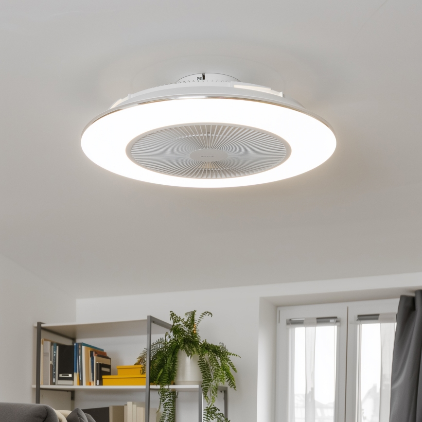 Brilagi - LED himmennettävä valaisin tuulettimella AURA LED/38W/230V 3000-6000K valkoinen + kaukosäädin