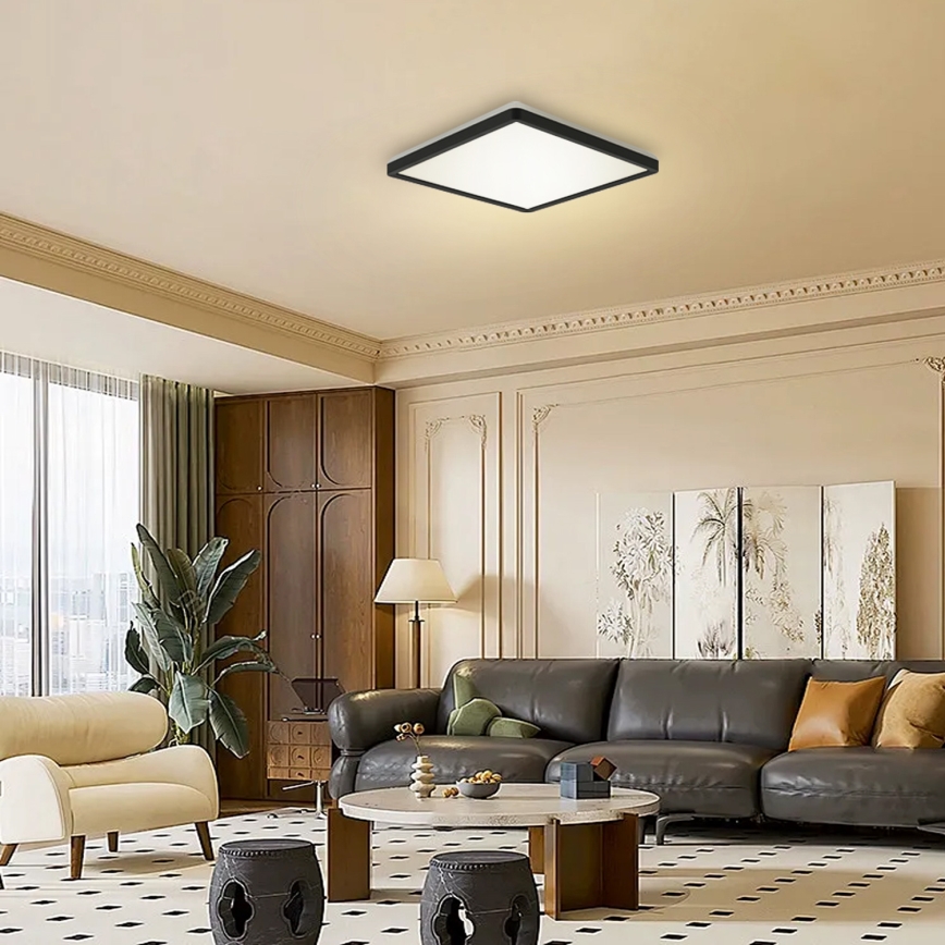 Brilagi - LED Himmennettävä valo liike- ja hämärätunnistimella ULTRA SLIM LED/18W/230V 30x30 cm + kauko-ohjaus