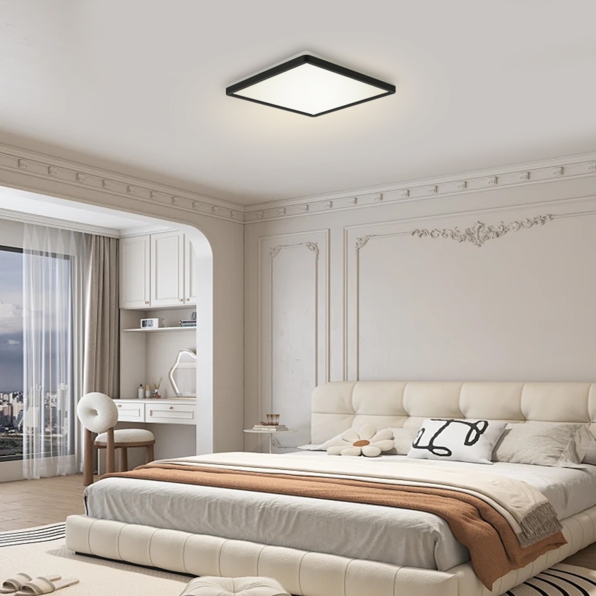 Brilagi - LED Himmennettävä valo liike- ja hämärätunnistimella ULTRA SLIM LED/18W/230V 30x30 cm + kauko-ohjaus