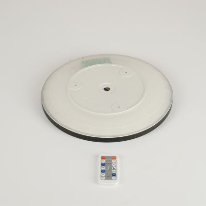 Brilagi - LED Himmennettävä valo liike- ja hämärätunnistimella ULTRA SLIM LED/18W/230V halkaisija 30 cm + kauko-ohjaus