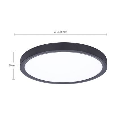 Brilagi - Himmennettävä LED-kattovalaisin ESTELA LED/36W/230V 3000-6500K ø 30 cm musta + kauko-ohjaus