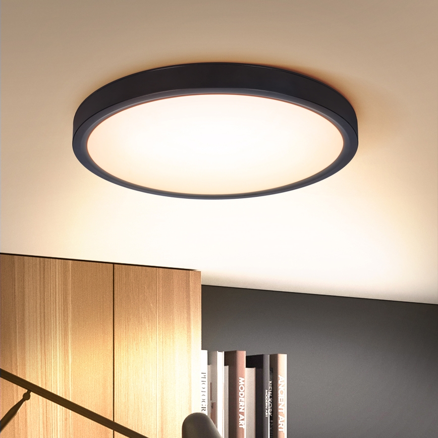 Brilagi - Himmennettävä LED-kattovalaisin ESTELA LED/48W/230V 3000-6500K ø 40 cm musta + kauko-ohjaus