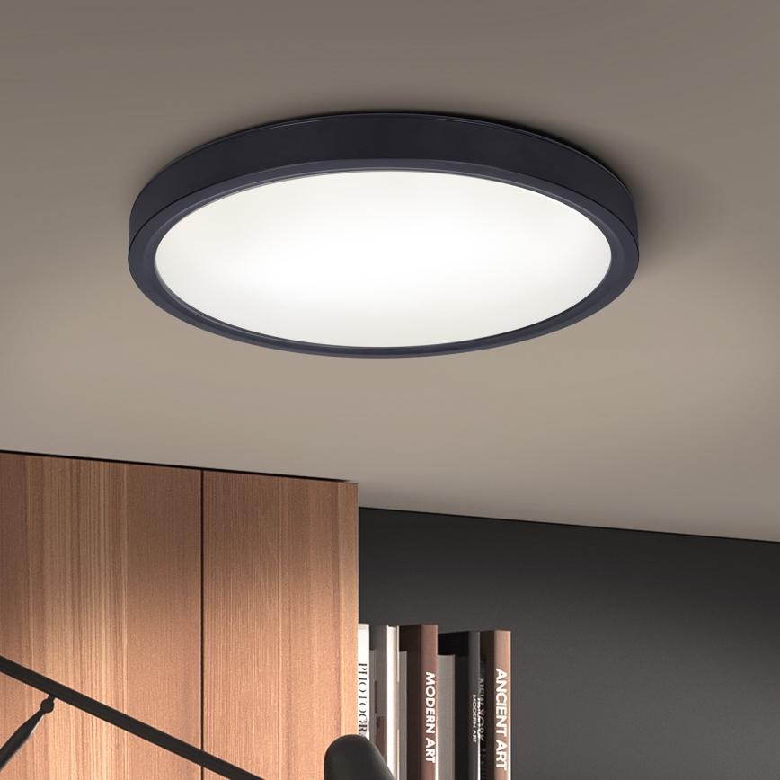Brilagi - Himmennettävä LED-kattovalaisin ESTELA LED/48W/230V 3000-6500K ø 40 cm musta + kauko-ohjaus