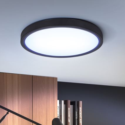 Brilagi - Himmennettävä LED-kattovalaisin ESTELA LED/48W/230V 3000-6500K ø 40 cm musta + kauko-ohjaus