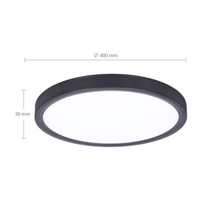 Brilagi - Himmennettävä LED-kattovalaisin ESTELA LED/48W/230V 3000-6500K ø 40 cm musta + kauko-ohjaus