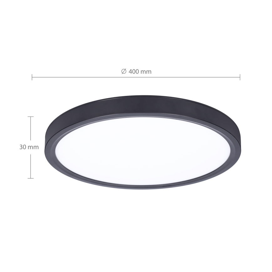 Brilagi - Himmennettävä LED-kattovalaisin ESTELA LED/48W/230V 3000-6500K ø 40 cm musta + kauko-ohjaus