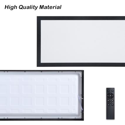 Brilagi - Himmennettävä kylpyhuoneen LED-kattovalaisin FRAME SMART LED/30W/230V 30x60 cm 3000-6000K  IP44 musta  + kauko-ohjaus