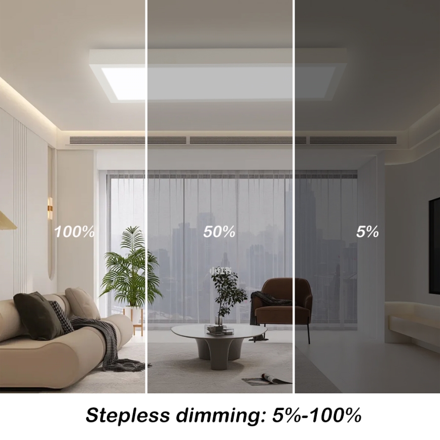 Brilagi - Himmennettävä kylpyhuoneen LED-kattovalaisin FRAME SMART LED/30W/230V 30x60 cm 3000-6000K IP44 valkoinen + kauko-ohjaus