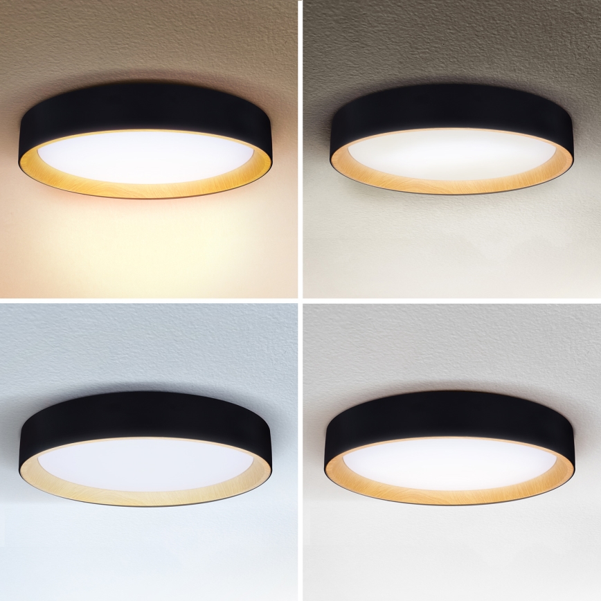Brilagi - Himmennettävä LED-kattovalaisin LARIOS LED/48W/230V 3000-6500K ø 39 cm musta + kauko-ohjaus