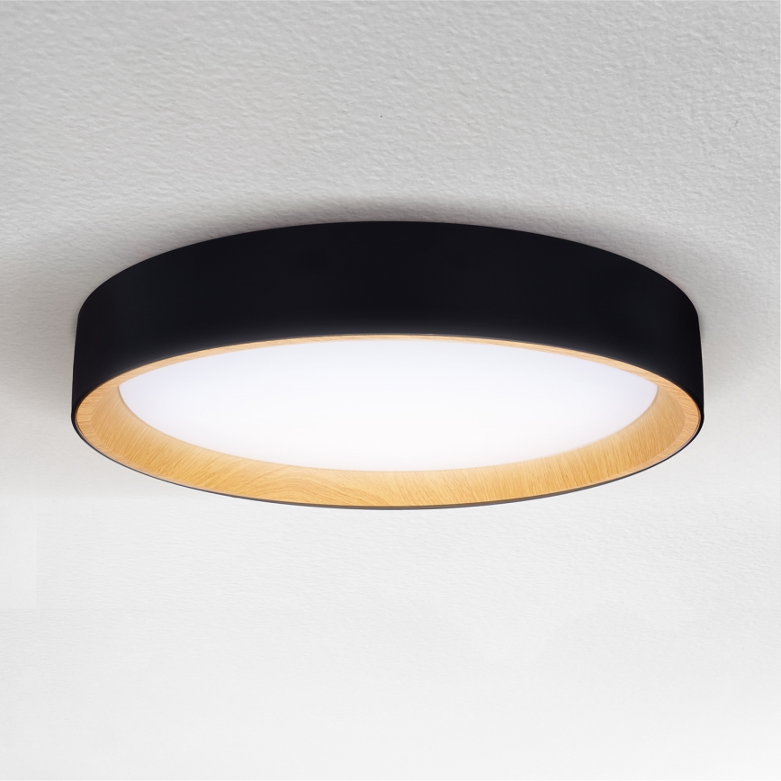 Brilagi - Himmennettävä LED-kattovalaisin LARIOS LED/60W/230V 3000-6500K ø 49 cm musta + kauko-ohjaus