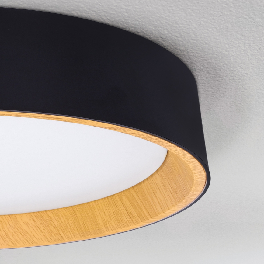 Brilagi - Himmennettävä LED-kattovalaisin LARIOS LED/60W/230V 3000-6500K ø 49 cm musta + kauko-ohjaus