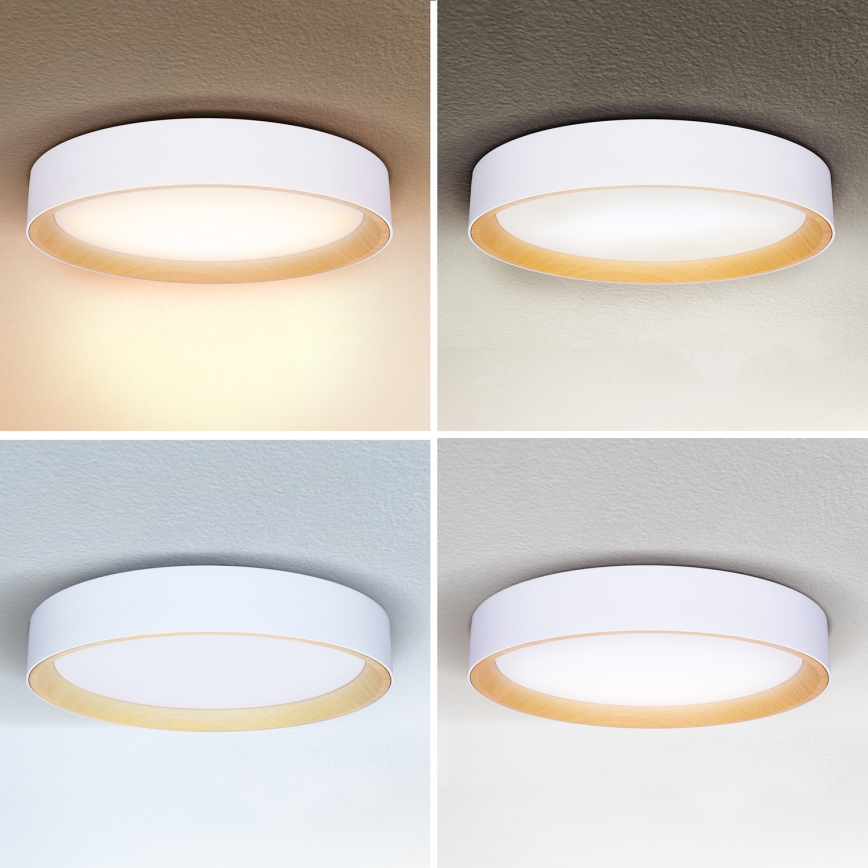 Brilagi - Himmennettävä LED-kattovalaisin LARIOS LED/60W/230V 3000-6500K ø 49 cm valkoinen + kauko-ohjaus