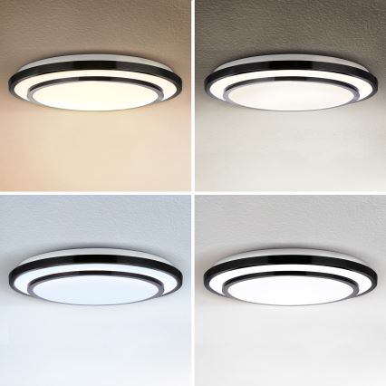 Brilagi - Himmennettävä LED-kattovalaisin LUCIANO LED/48W/230V 3000-6500K ø 39 cm musta + kauko-ohjaus