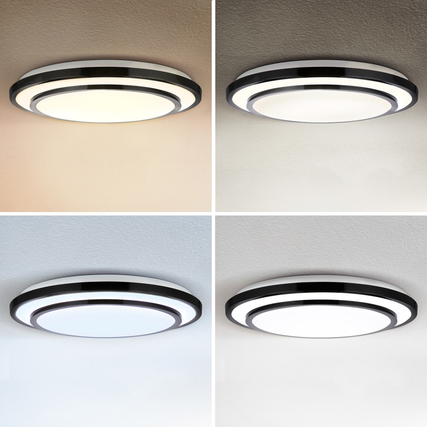 Brilagi - Himmennettävä LED-kattovalaisin LUCIANO LED/48W/230V 3000-6500K ø 39 cm musta + kauko-ohjaus