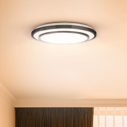 Brilagi - Himmennettävä LED-kattovalaisin LUCIANO LED/48W/230V 3000-6500K ø 39 cm musta + kauko-ohjaus
