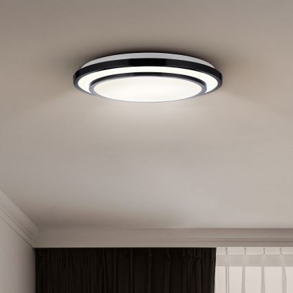 Brilagi - Himmennettävä LED-kattovalaisin LUCIANO LED/48W/230V 3000-6500K ø 39 cm musta + kauko-ohjaus