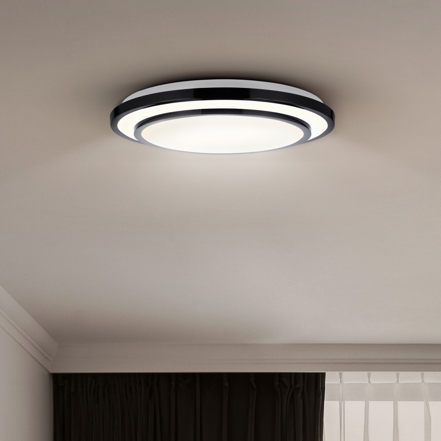 Brilagi - Himmennettävä LED-kattovalaisin LUCIANO LED/48W/230V 3000-6500K ø 39 cm musta + kauko-ohjaus