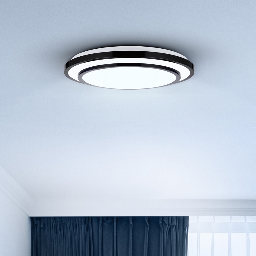 Brilagi - Himmennettävä LED-kattovalaisin LUCIANO LED/48W/230V 3000-6500K ø 39 cm musta + kauko-ohjaus