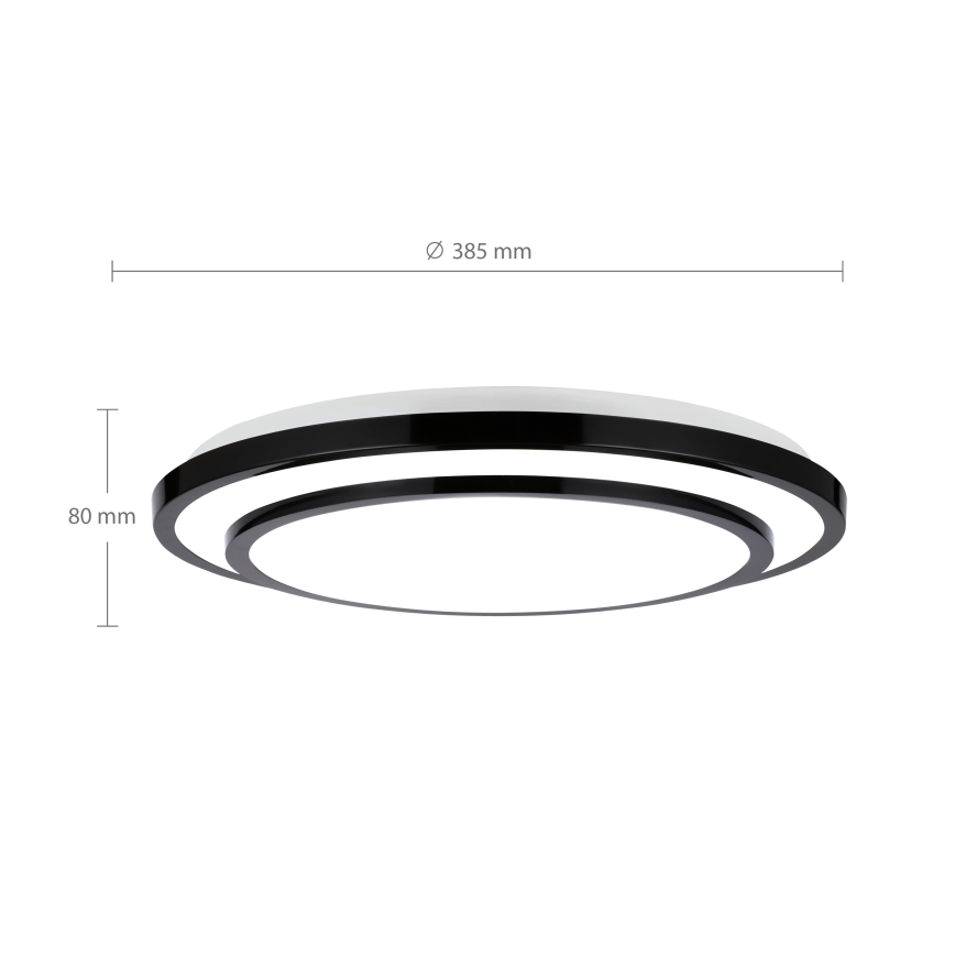 Brilagi - Himmennettävä LED-kattovalaisin LUCIANO LED/48W/230V 3000-6500K ø 39 cm musta + kauko-ohjaus