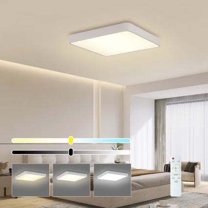 Brilagi - Himmennettävä LED-kattovalaisin POOL LED/48W/230V 3000-6000K 50x50 cm valkoinen + kauko-ohjaus