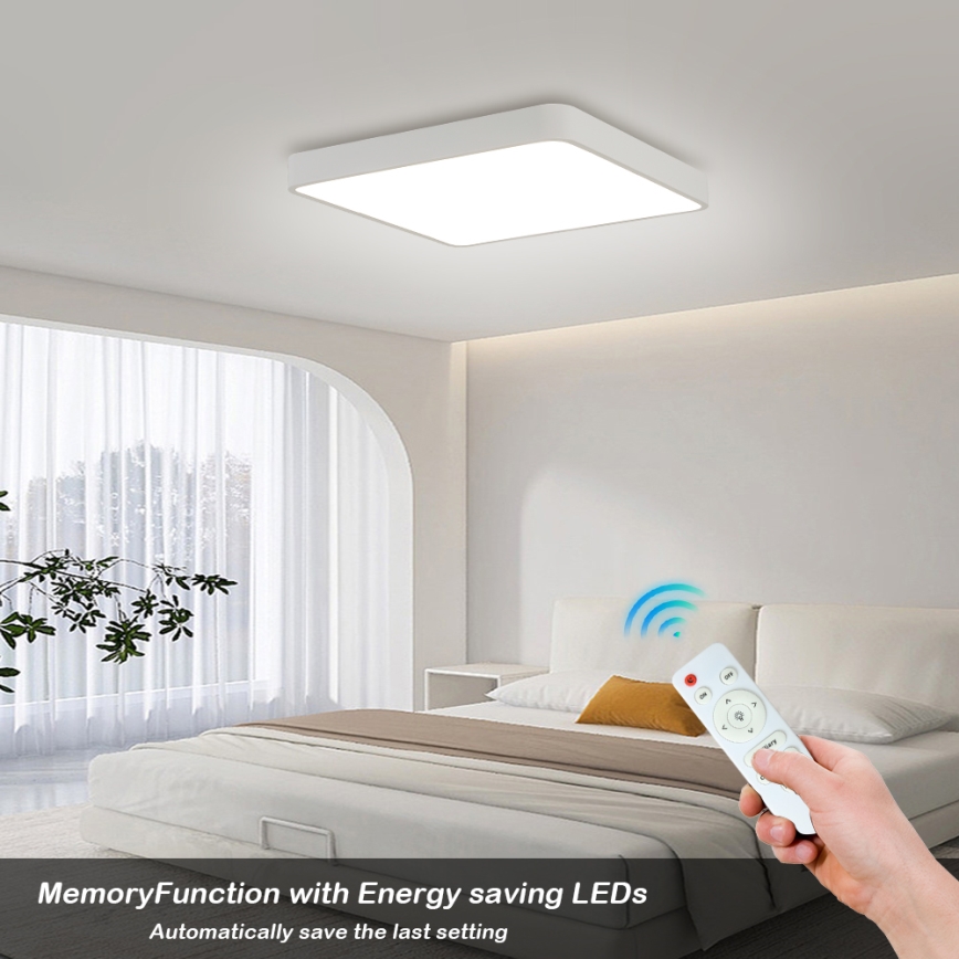 Brilagi - Himmennettävä LED-kattovalaisin POOL LED/48W/230V 3000-6000K 50x50 cm valkoinen + kauko-ohjaus