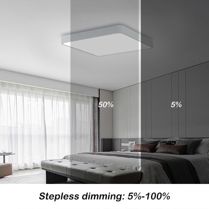 Brilagi - Himmennettävä LED-kattovalaisin POOL LED/48W/230V 3000-6000K 50x50 cm valkoinen + kauko-ohjaus