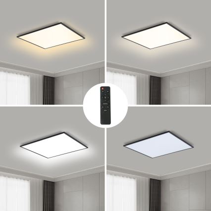 Brilagi - Himmennettävä LED-kattovalaisin SLIMFRAME LED/36W/230V 45x45 cm 3000-6000K musta + kauko-ohjaus
