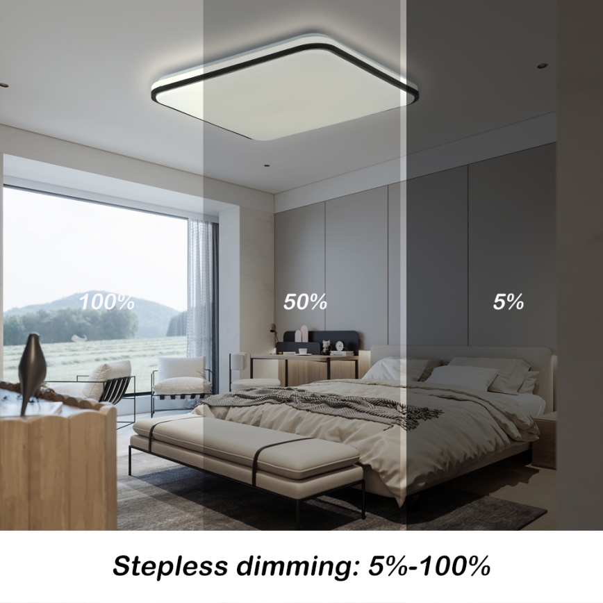 Brilagi - Himmennettävä LED-kattovalaisin SMART LED/36W/230V 3000-6000K 45x45 cm Wi-Fi Tuya + kauko-ohjaus