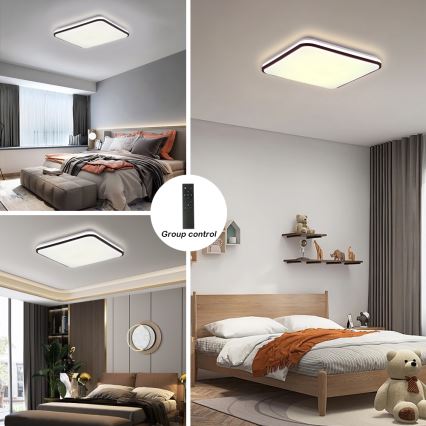 Brilagi - Himmennettävä LED-kattovalaisin SMART LED/36W/230V 3000-6000K 45x45 cm Wi-Fi Tuya + kauko-ohjaus