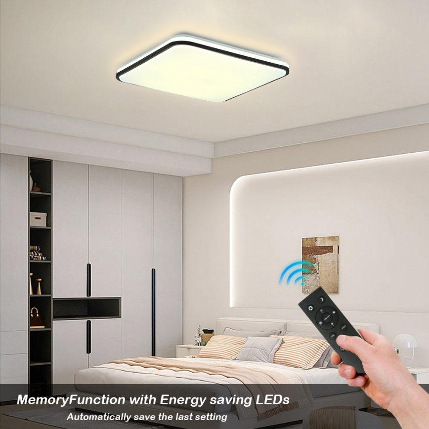 Brilagi - Himmennettävä LED-kattovalaisin SMART LED/36W/230V 3000-6000K 45x45 cm Wi-Fi Tuya + kauko-ohjaus