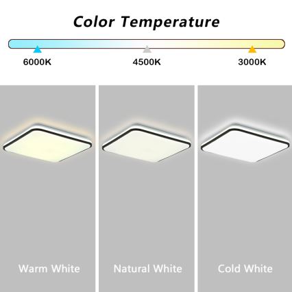 Brilagi - Himmennettävä LED-kattovalaisin SMART LED/36W/230V 3000-6000K 45x45 cm Wi-Fi Tuya + kauko-ohjaus