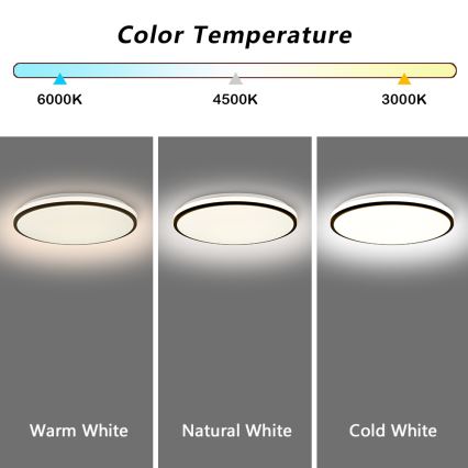 Brilagi - Himmennettävä LED-kattovalaisin SMART LED/36W/230V 3000-6000K halkaisija 45 cm Wi-Fi Tuya + kauko-ohjaus