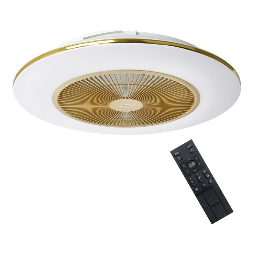 Brilagi - LED Himmennettävä valo tuulettimella AURA LED/38W/230V 3000-6000K kulta + kaukosäädin