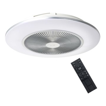 Brilagi - LED Himmennettävä valo tuulettimella AURA LED/38W/230V hopea + kaukosäädin