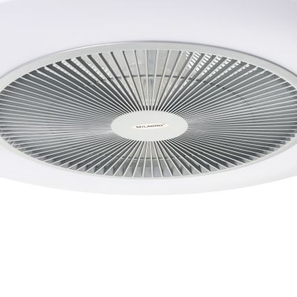 Brilagi - LED Himmennettävä valo tuulettimella AURA LED/38W/230V hopea + kaukosäädin