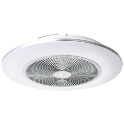 Brilagi - LED Himmennettävä valo tuulettimella AURA LED/38W/230V hopea + kaukosäädin