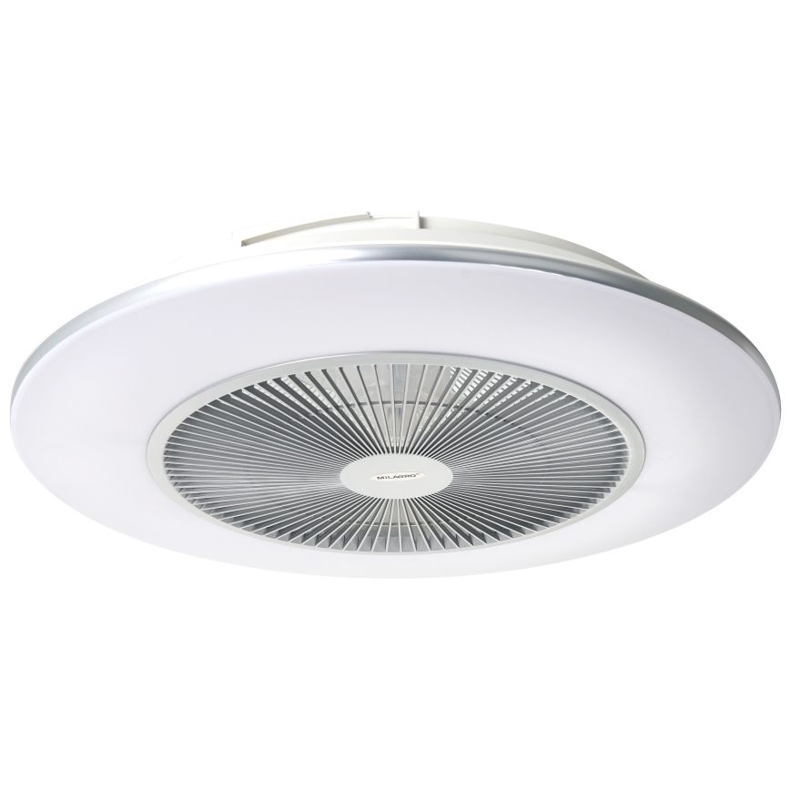 Brilagi - LED Himmennettävä valo tuulettimella AURA LED/38W/230V hopea + kaukosäädin