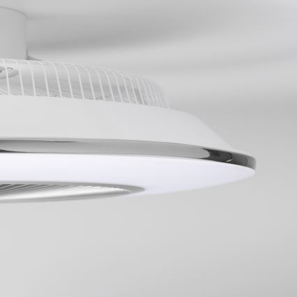 Brilagi - LED Himmennettävä valo tuulettimella AURA LED/38W/230V hopea + kaukosäädin