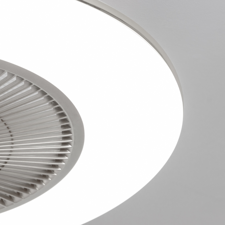 Brilagi - LED Himmennettävä valo tuulettimella AURA LED/38W/230V hopea + kaukosäädin